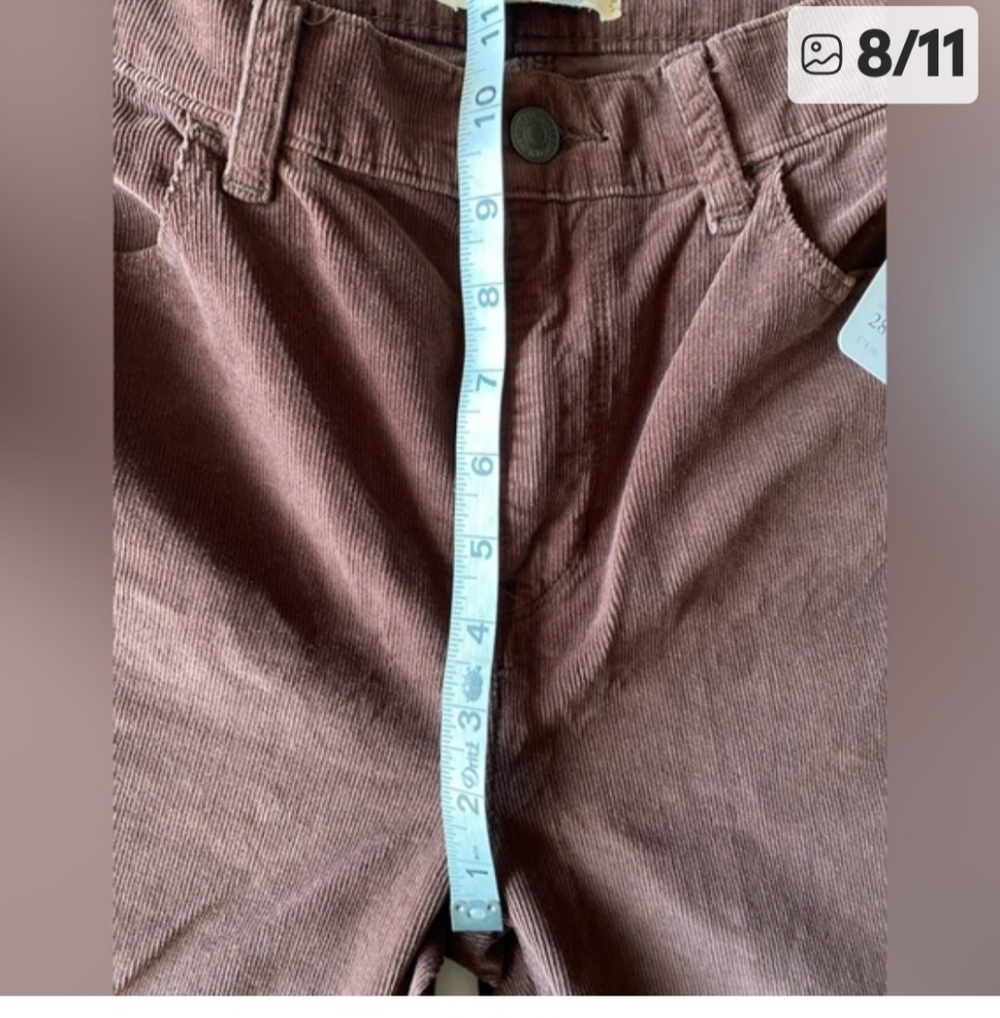We The Free Brown Skinny Courduroy Size 28 - Picture 5 of 7